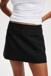 Sienna Linen Cotton Mini Skirt, BLACK - alternate image 4