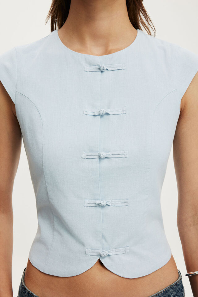 Coco Clasp Shirt, SEASIDE BLUE