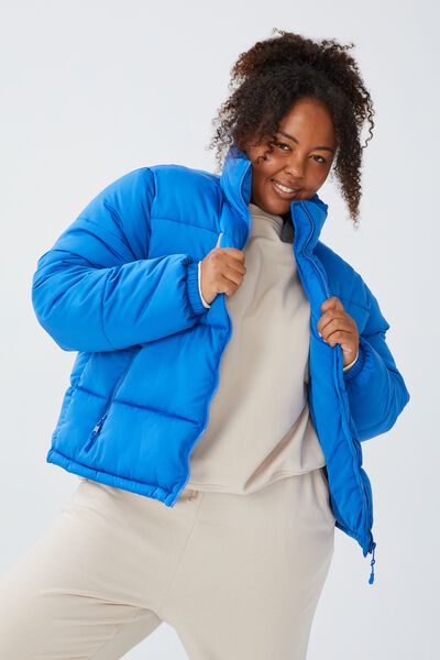 Curve Active Recycled Mother Puffer Jacket, ROYAL BLUE