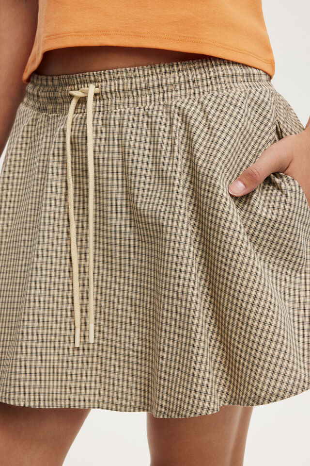 Chloe Skort, STONE MICRO CHECK