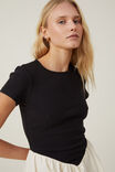 Romee Short Sleeve Mini Dress, BLACK/BUTTERMILK - alternate image 4