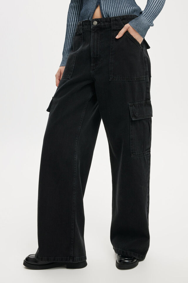 Relaxed Cargo Jean, GRAPHITE BLACK