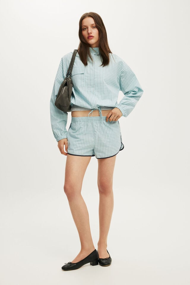 Chloe Sporty Short, ARDEN CHECK BLUE