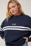 Classic Fleece Graphic Crew Sweatshirt, ST IVES / INK NAVY - alternate image 4