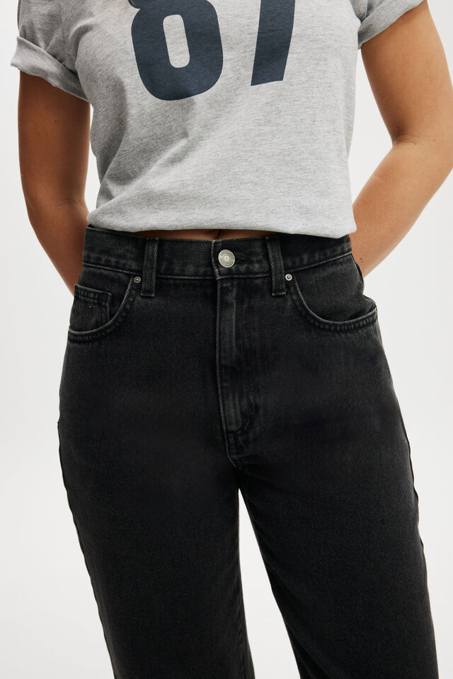 Straight Crop Jean, GRAPHITE BLACK