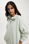 Classic Fleece Oversized Half Zip Sweatshirt, MEADOW MIST - alternate image 4