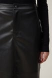 Saia - Faux Leather Maxi Skirt, BLACK - vista alternativa 4