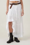 Mylee Ruffle Maxi Skirt, WHITE - alternate image 4