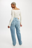Calça - Curvy Stretch Straight Jean, CLOUD BLUE - vista alternativa 2