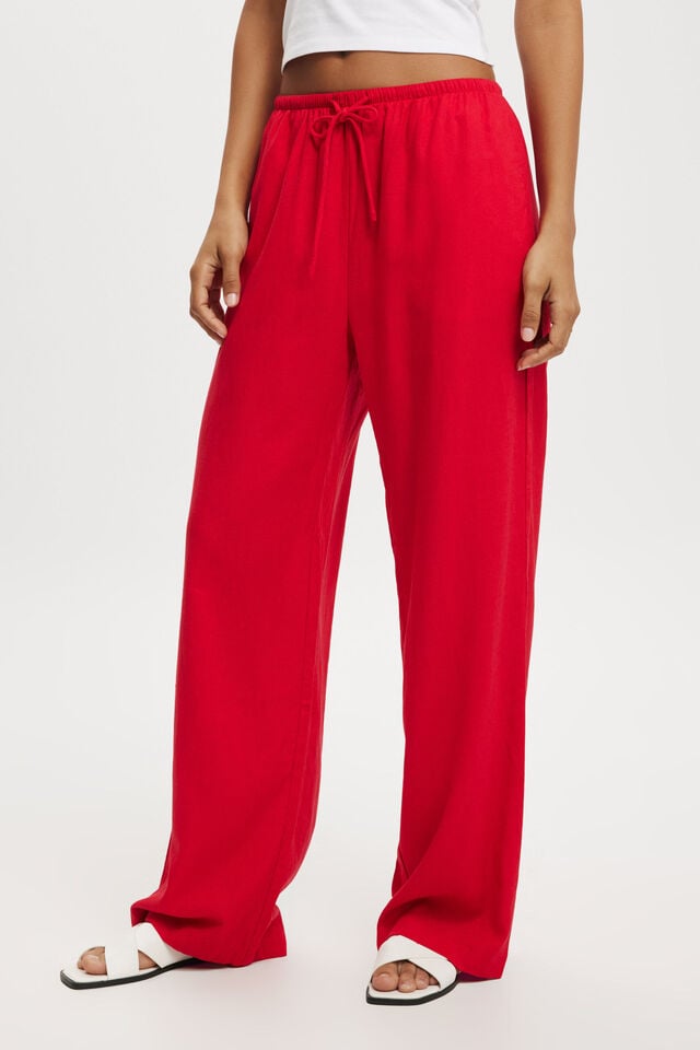 Haven Wide Leg Pant, RED