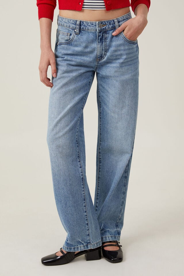 Low Rise Straight Jean, SURFERS BLUE