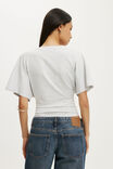 Blair Batwing V Neck, MADI STRIPE GREY MARLE - example image 3