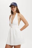 Haven Halter Mini Dress, WHITE TEXTURE - alternate image 1