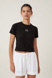 Fitted Graphic Longline Tee, ROY/BLACK - alternate image 1