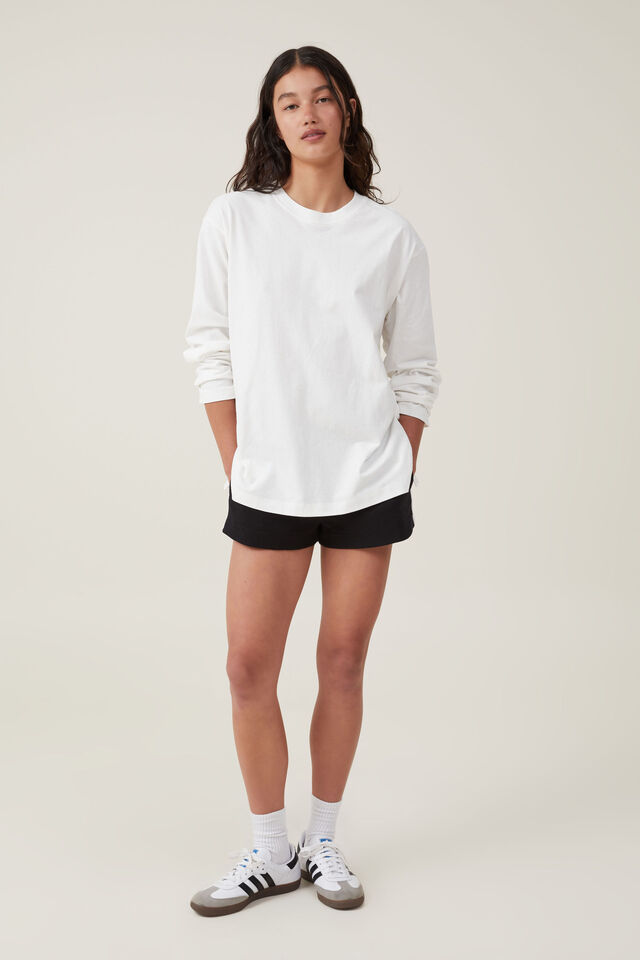 Camiseta - The Boxy Oversized Long Sleeve Top, VINTAGE WHITE
