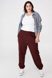 Curve Classic High Waist Track Pant, RICH BERRY - alternate image 1