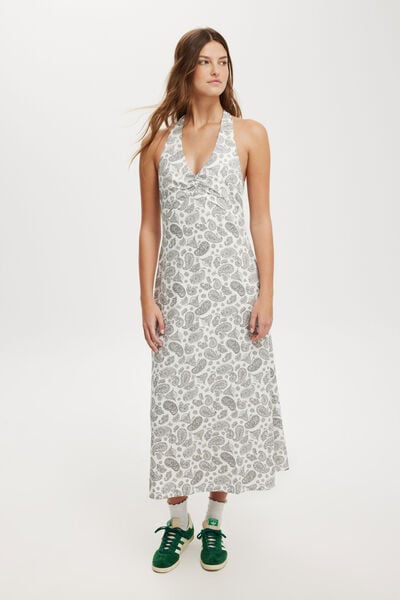 Haven Halter Maxi Dress, PHOEBE PAISLEY GARDENIA