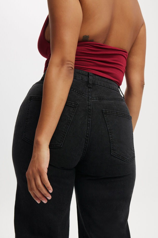 Curvy Stretch Wide Jean, GRAPHITE BLACK