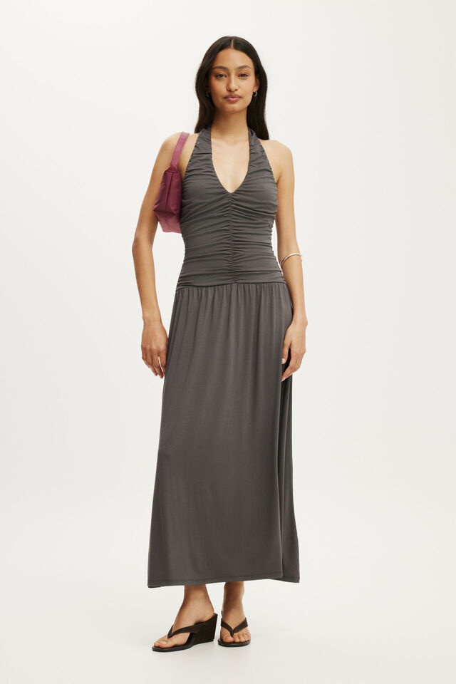 Hallie Halter Maxi Dress, BURNT EMBER