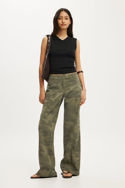 Lexi Low Rise Utility Pant, NIKKI CAMO
