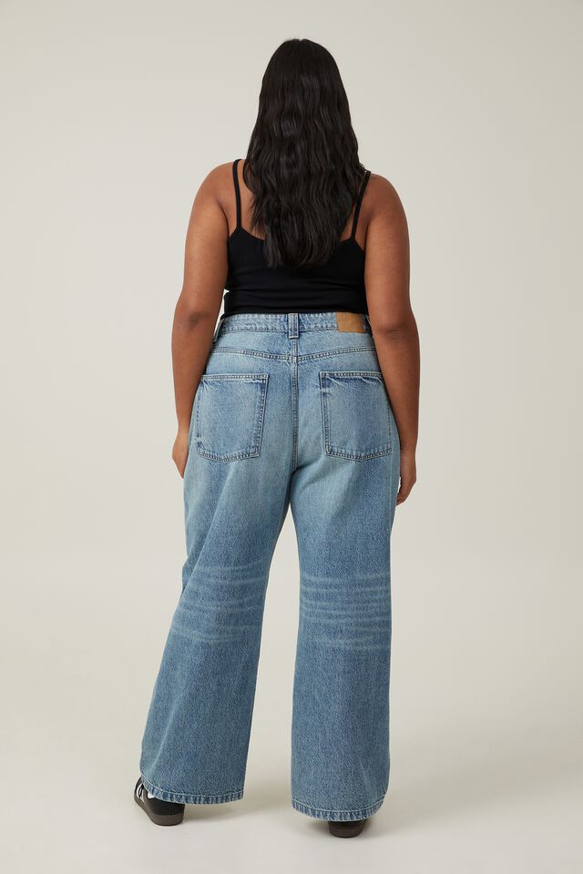 Big and Tall 14 Ounce All Cotton Baggy Jeans with Fuller Legs  and Through the Seat in Blue or Black