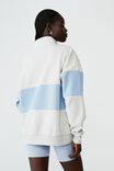 Classic ¼ Zip Sweatshirt, GREY MARLE/SKY BLUE PANEL