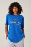 The Oversized Graphic Tee, SAILING CLUB/PACIFIC BLUE - alternate image 1