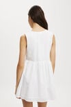 Casey Cutwork Mini Dress, WHITE - alternate image 3
