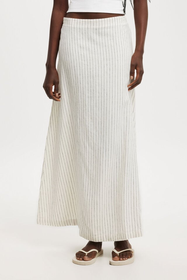 Haven Maxi A-Line Skirt, DAHNA PINSTRIPE