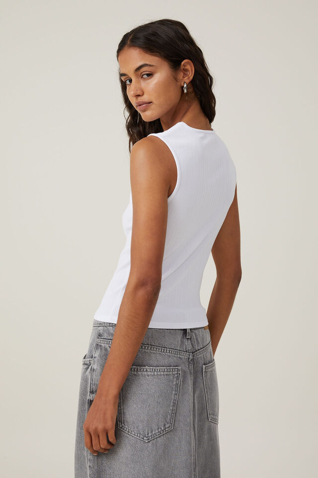 Romy Cut Out Tank, WHITE