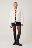 Quilted Tie Up Jacket, IVORY - alternate image 2