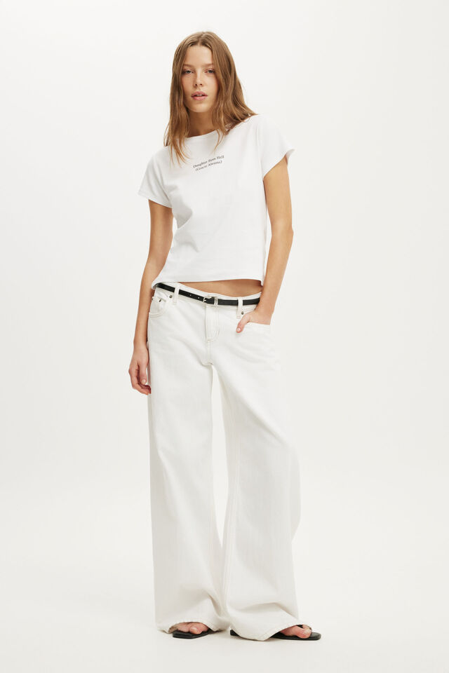 Gracie Abrams 90 S Baby Graphic Tee, LCN BRA GRACIE ABRAMS / WHITE