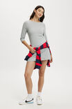 Bella 3/4 Sleeve Mini Dress, GREY MARLE - alternate image 2