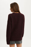 Luxe Crew Sweater, DREAMY DEEP POMEGRANTE - example image 3