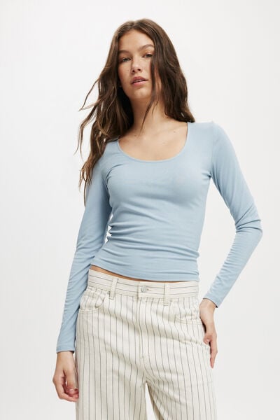 Sunday Scoop Long Sleeve, DELPHI BLUE