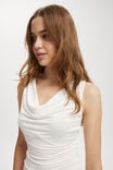 Lexa Tie Back Cowl Neck Top, NATURAL WHITE - alternate image 4