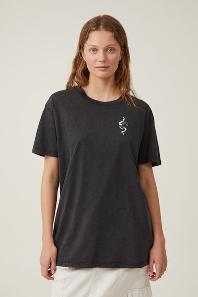 The Oversized Graphic Tee, SERPENT/BLACK