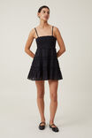 Lenny Tiered Mini Dress, BLACK - alternate image 2