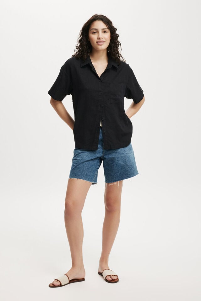 Haven Short Sleeve Shirt, BLACK