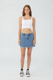 Denim Micro Mini Skirt, OFFSHORE BLUE - alternate image 5