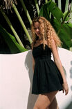 Daisy Fit And Flare Mini Dress, BLACK - alternate image 5