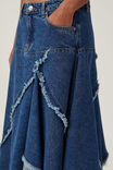 Harper Denim Midi Skirt, BOTTLE BLUE - alternate image 3