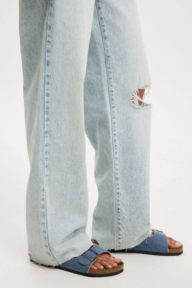 Low Rise Straight Jean, CRYSTAL BLUE RIP