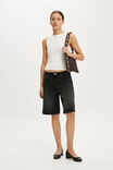Baggy Denim Short, DRIFT BLACK - example image 1