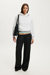 Boxy Fleece Hoodie, SOFT GREY MARLE - example image 2