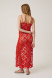 Flower Crochet Maxi Dress, SUMMER RED - alternate image 4
