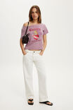 Romeo & Juliet Disney Off The Shoulder Graphic Tee, LCN DIS ROMEO & JULIET STAR X LOVERS / TEXAS - example image 2