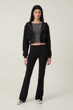 Cropped Fitted Zip Through, BLACK - alternate image 2