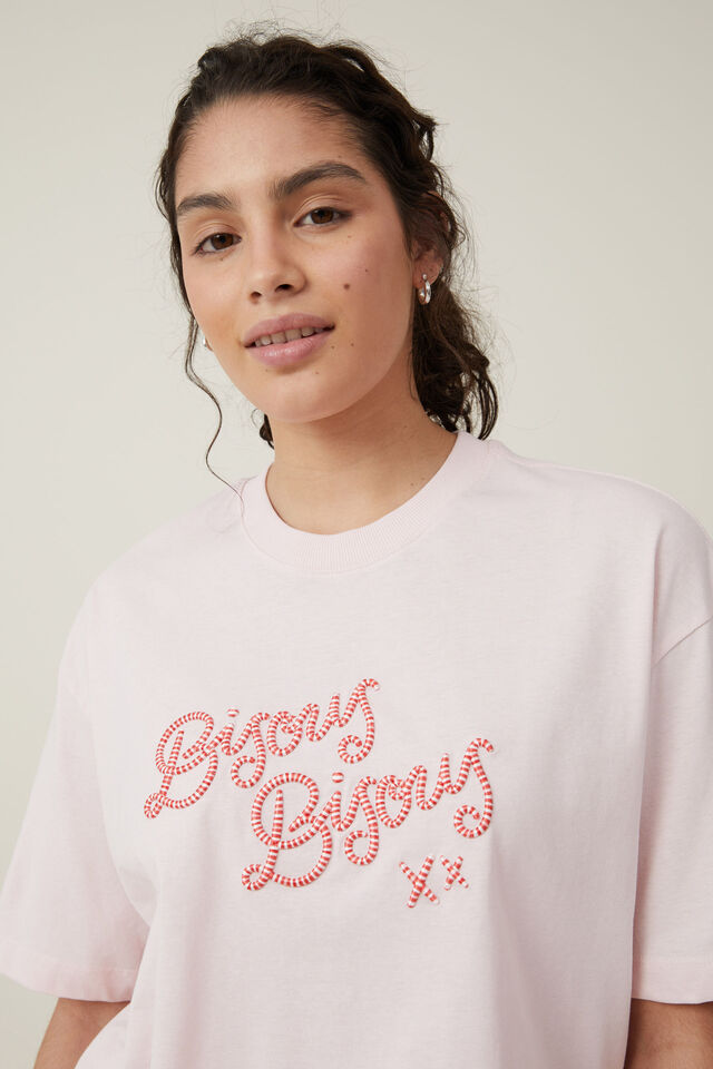 The Boxy Graphic Tee, BISOUS BISOUS/SOFT PINK