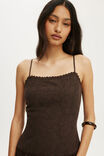 Eloise Crochet Maxi Dress, DARK OAK - example image 4